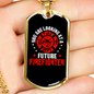 Future Firefighter Gift Stainless Steel or 18k Gold Dog Tag 24" Chain-Express Your Love Gifts