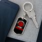 Future Firefighter Keychain Stainless Steel or 18k Gold Dog Tag Keyring-Express Your Love Gifts