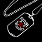 Future Logo Fire Department Firefighter Gift Stainless Steel or 18k Gold Dog Tag 24" Chain-Express Your Love Gifts
