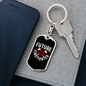 Future Logo Fire Department Firefighter Keychain Stainless Steel or 18k Gold Dog Tag Keyring-Express Your Love Gifts