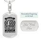 Future To His Providence Keychain Stainless Steel or 18k Gold Dog Tag Keyring-Express Your Love Gifts