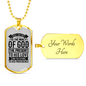 Future To His Providence Necklace Stainless Steel or 18k Gold Dog Tag 24" Chain-Express Your Love Gifts