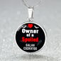 Galah Cockatoo Bird Owner Necklace Circle Pendant Stainless Steel or 18k Gold 18-22"-Express Your Love Gifts