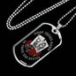Gangsta King & Queen Dog Tag Stainless Steel or 18k Gold 24" Chain-Express Your Love Gifts