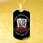 Gangsta King & Queen Dog Tag Stainless Steel or 18k Gold 24" Chain-Express Your Love Gifts