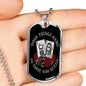Gangsta King & Queen Dog Tag Stainless Steel or 18k Gold 24" Chain-Express Your Love Gifts