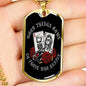 Gangsta King & Queen Dog Tag Stainless Steel or 18k Gold 24" Chain-Express Your Love Gifts