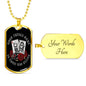 Gangsta King & Queen Dog Tag Stainless Steel or 18k Gold 24" Chain-Express Your Love Gifts