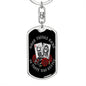 Gangsta King & Queen Keychain Dog Tag Stainless Steel or 18k Gold-Express Your Love Gifts