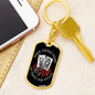 Gangsta King & Queen Keychain Dog Tag Stainless Steel or 18k Gold-Express Your Love Gifts