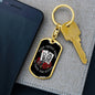 Gangsta King & Queen Keychain Dog Tag Stainless Steel or 18k Gold-Express Your Love Gifts