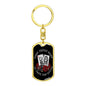 Gangsta King & Queen Keychain Dog Tag Stainless Steel or 18k Gold-Express Your Love Gifts