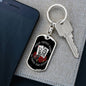 Gangsta King & Queen Keychain Dog Tag Stainless Steel or 18k Gold-Express Your Love Gifts