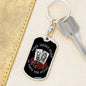 Gangsta King & Queen Keychain Dog Tag Stainless Steel or 18k Gold-Express Your Love Gifts