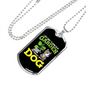 Garden Dog Necklace Stainless Steel or 18k Gold Dog Tag 24" Chain-Express Your Love Gifts