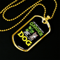 Garden Dog Necklace Stainless Steel or 18k Gold Dog Tag 24" Chain-Express Your Love Gifts