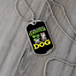 Garden Dog Necklace Stainless Steel or 18k Gold Dog Tag 24" Chain-Express Your Love Gifts