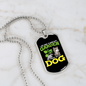 Garden Dog Necklace Stainless Steel or 18k Gold Dog Tag 24" Chain-Express Your Love Gifts