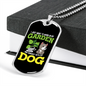 Garden Dog Necklace Stainless Steel or 18k Gold Dog Tag 24" Chain-Express Your Love Gifts