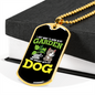 Garden Dog Necklace Stainless Steel or 18k Gold Dog Tag 24" Chain-Express Your Love Gifts