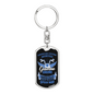 Gasoline Engine Biker Keychain Stainless Steel or 18k Gold Dog Tag Keyring-Express Your Love Gifts