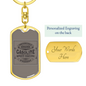 Gasoline Speed Racing Biker Keychain Stainless Steel or 18k Gold Dog Tag Keyring-Express Your Love Gifts
