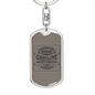 Gasoline Speed Racing Biker Keychain Stainless Steel or 18k Gold Dog Tag Keyring-Express Your Love Gifts
