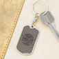 Gasoline Speed Racing Biker Keychain Stainless Steel or 18k Gold Dog Tag Keyring-Express Your Love Gifts