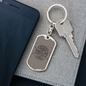 Gasoline Speed Racing Biker Keychain Stainless Steel or 18k Gold Dog Tag Keyring-Express Your Love Gifts