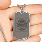 Gasoline Speed Racing Biker Necklace Stainless Steel or 18k Gold Dog Tag 24"-Express Your Love Gifts