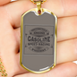 Gasoline Speed Racing Biker Necklace Stainless Steel or 18k Gold Dog Tag 24"-Express Your Love Gifts