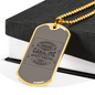 Gasoline Speed Racing Biker Necklace Stainless Steel or 18k Gold Dog Tag 24"-Express Your Love Gifts