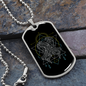 Gemini Black Zodiac Necklace Stainless Steel or 18k Gold Dog Tag 24" Chain-Express Your Love Gifts