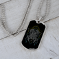 Gemini Black Zodiac Necklace Stainless Steel or 18k Gold Dog Tag 24" Chain-Express Your Love Gifts