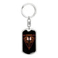 Gemini Dog Tag Pendant Keychain Stainless Steel or 18k Gold-Express Your Love Gifts
