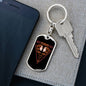 Gemini Dog Tag Pendant Keychain Stainless Steel or 18k Gold-Express Your Love Gifts