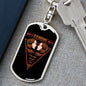 Gemini Dog Tag Pendant Keychain Stainless Steel or 18k Gold-Express Your Love Gifts