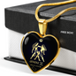 Gemini Horoscope Zodiac Necklace Stainless Steel or 18k Gold Heart 18-22"-Express Your Love Gifts