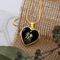 Gemini Horoscope Zodiac Necklace Stainless Steel or 18k Gold Heart 18-22"-Express Your Love Gifts