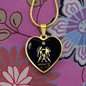 Gemini Horoscope Zodiac Necklace Stainless Steel or 18k Gold Heart 18-22"-Express Your Love Gifts