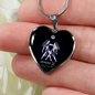 Gemini Horoscope Zodiac Necklace Stainless Steel or 18k Gold Heart 18-22"-Express Your Love Gifts