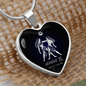 Gemini Horoscope Zodiac Necklace Stainless Steel or 18k Gold Heart 18-22"-Express Your Love Gifts