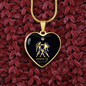Gemini Horoscope Zodiac Necklace Stainless Steel or 18k Gold Heart 18-22"-Express Your Love Gifts