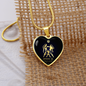 Gemini Horoscope Zodiac Necklace Stainless Steel or 18k Gold Heart 18-22"-Express Your Love Gifts