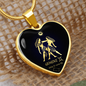 Gemini Horoscope Zodiac Necklace Stainless Steel or 18k Gold Heart 18-22"-Express Your Love Gifts