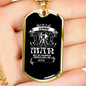 Gemini Man Zodiac Necklace Stainless Steel or 18k Gold Dog Tag 24" Chain-Express Your Love Gifts