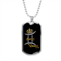Gemini Queen Zodiac Necklace Stainless Steel or 18k Gold Dog Tag 24" Chain-Express Your Love Gifts