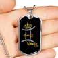 Gemini Queen Zodiac Necklace Stainless Steel or 18k Gold Dog Tag 24" Chain-Express Your Love Gifts