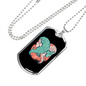 Gemini Zodiac Girls Zodiac Necklace Stainless Steel or 18k Gold Dog Tag 24" Chain-Express Your Love Gifts