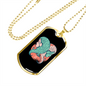 Gemini Zodiac Girls Zodiac Necklace Stainless Steel or 18k Gold Dog Tag 24" Chain-Express Your Love Gifts
